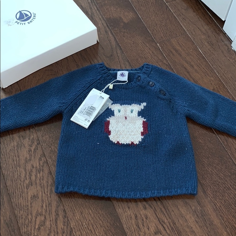 Petit Bateau 12M sweater blue Brand New With Tag